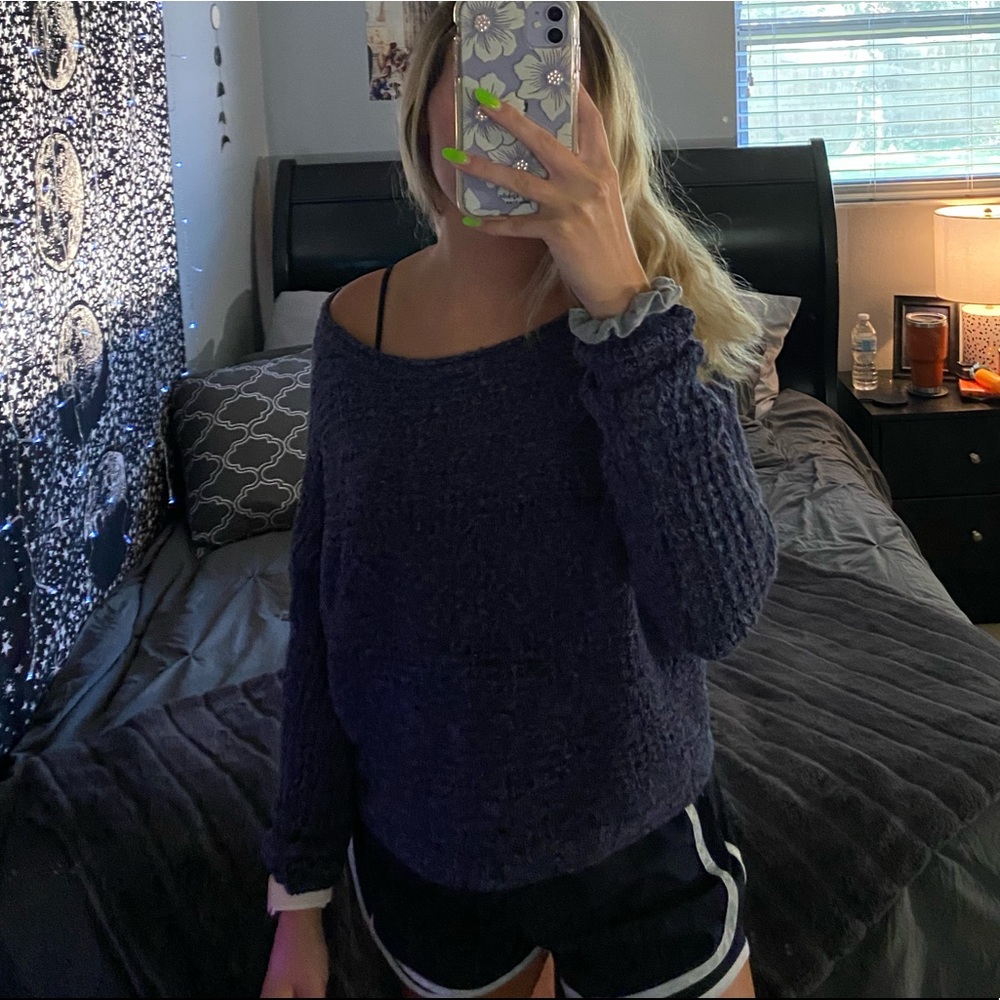 blue sweater